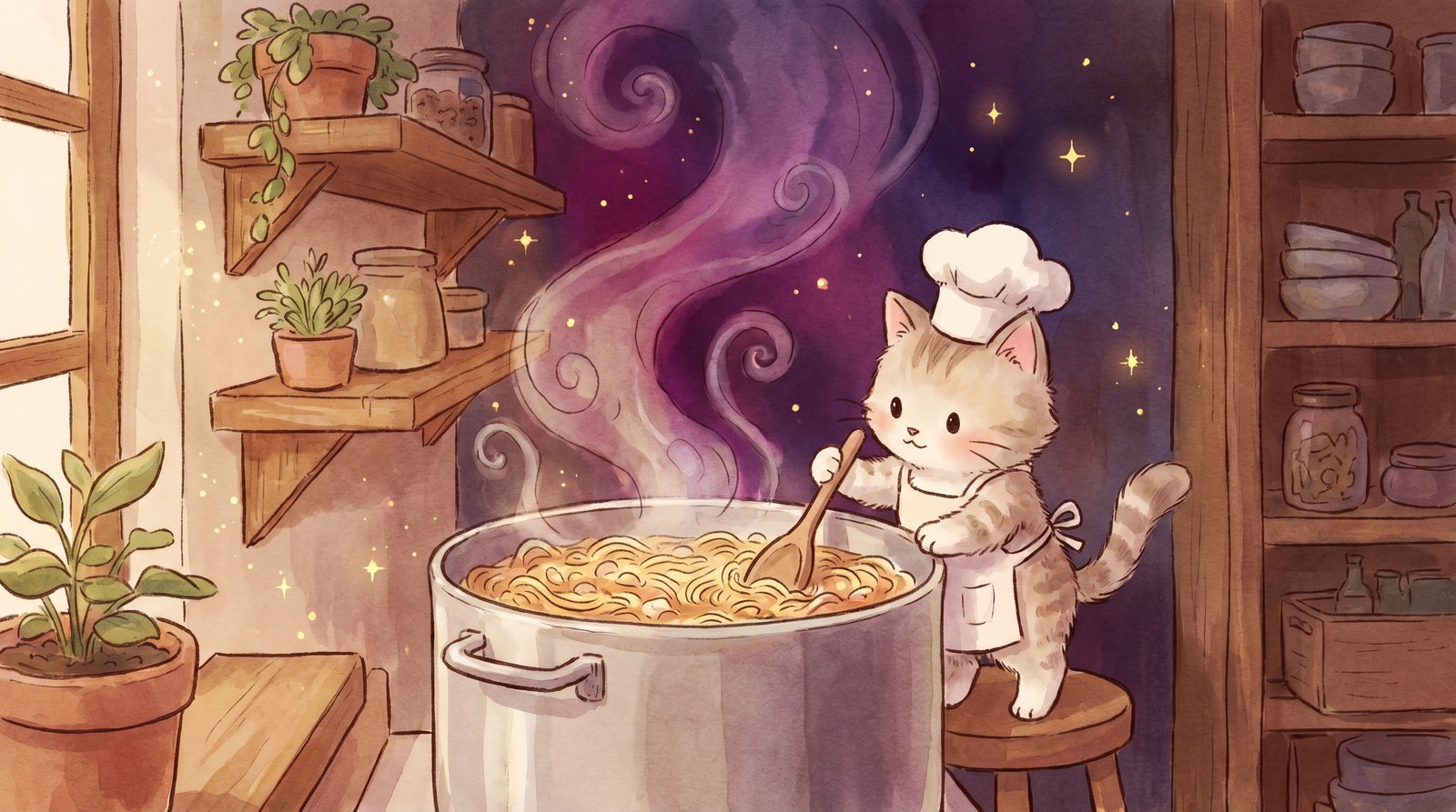 溏心生活动漫教程：小猫主厨拉面